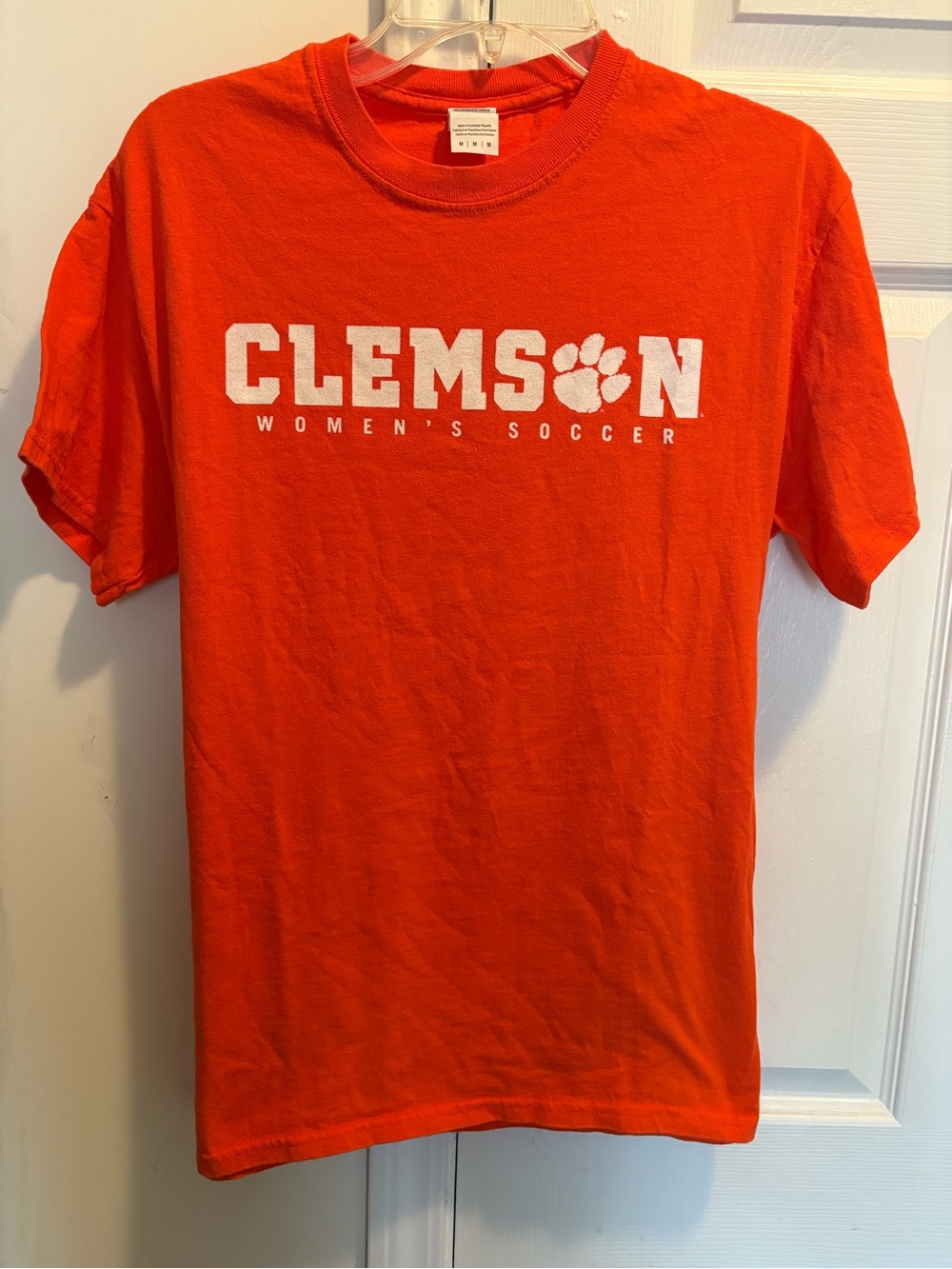 Clemson Tigers Women’s Soccer Team 25 years anniversary Orange and White Paw Tee